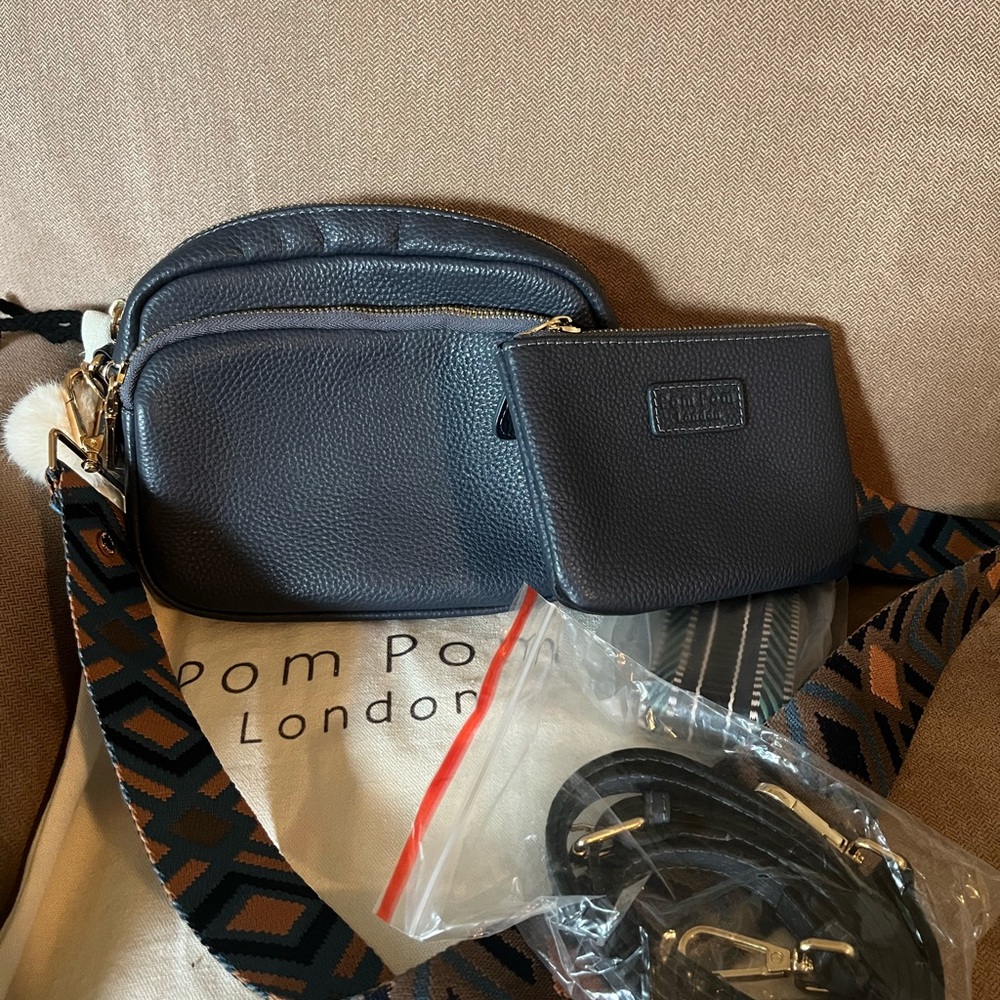 Pom Pom London Mayfair Slate Bag and Accessories